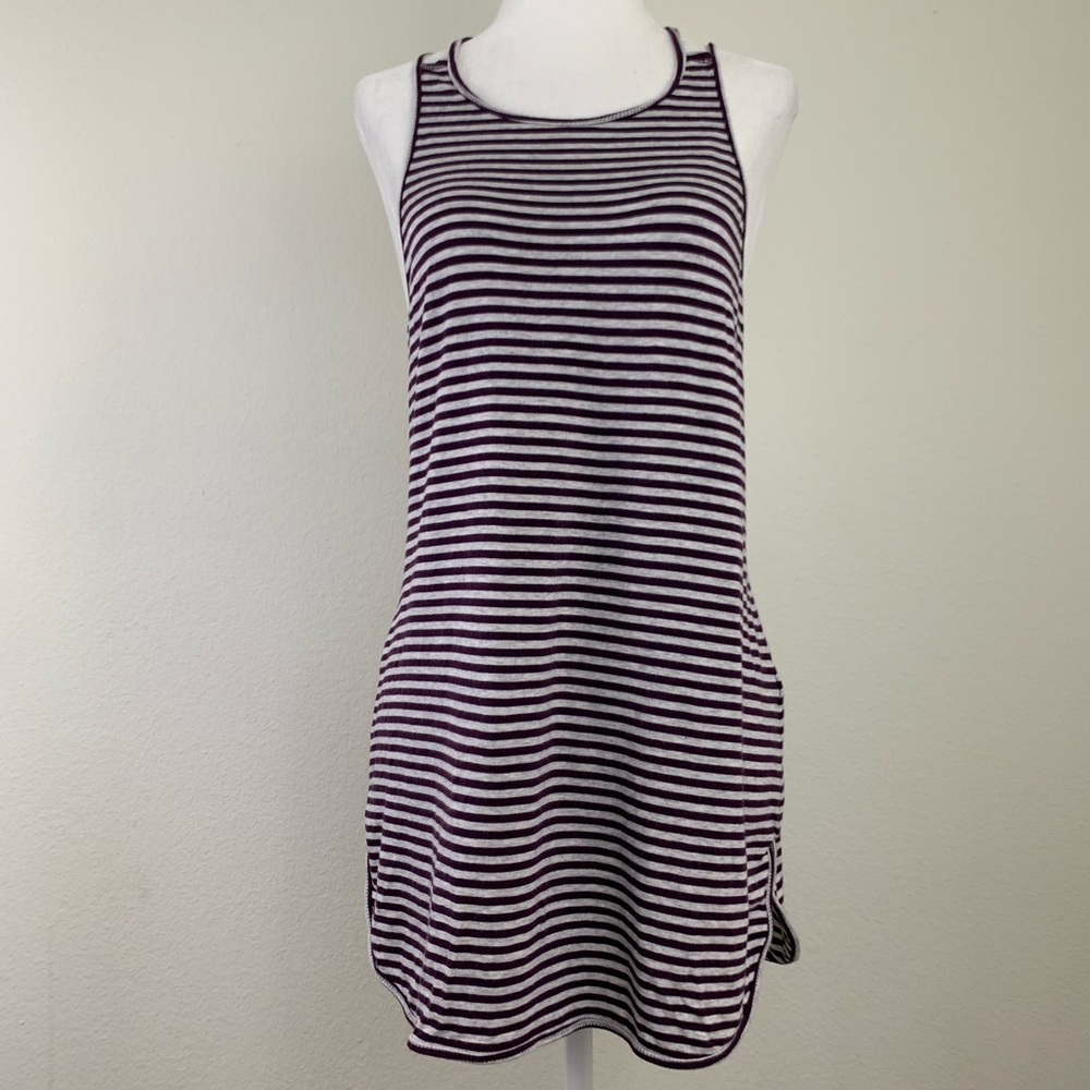 CALIA by Carrie Strappy Striped Workout Tank Top